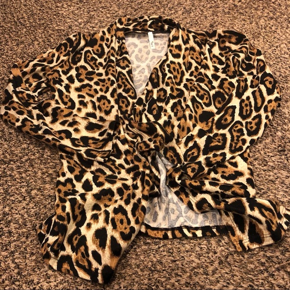 Sweaters - Women’s leopard cardigan